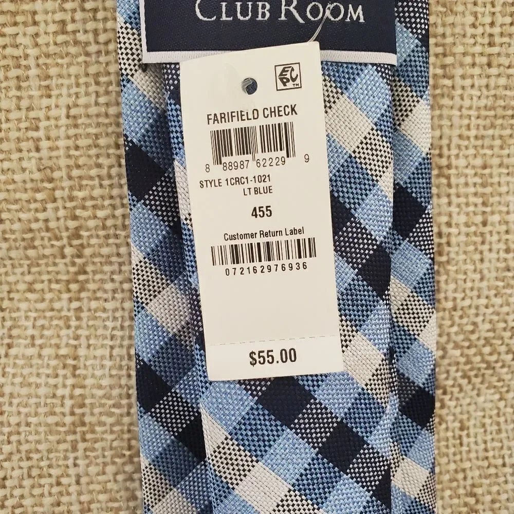 Club Room Classic Fairfield Check Tie